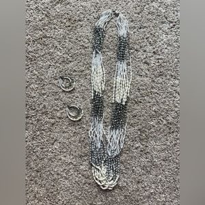 Chico beaded necklace and earring set
